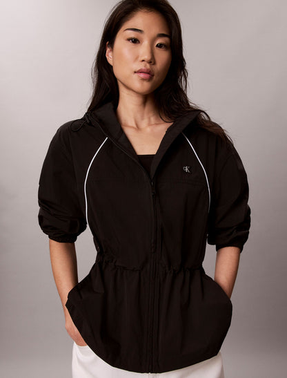 Calvin Klein Lightweight Cinch Waist Windbreaker Jacket