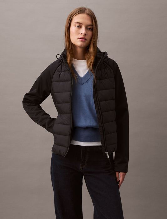 Calvin Klein Mixed Media Puffer Jacket