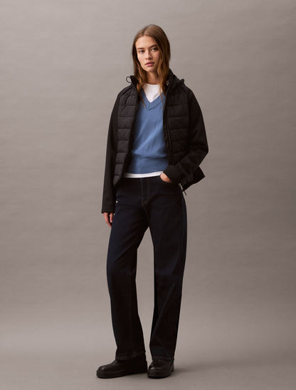 Calvin Klein Mixed Media Puffer Jacket