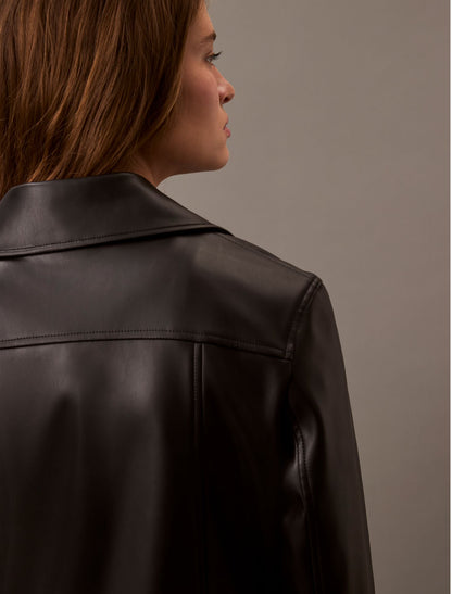 Calvin Klein Faux Leather Moto Jacket
