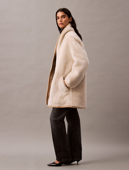 Calvin Klein Reversible Shearling Coat