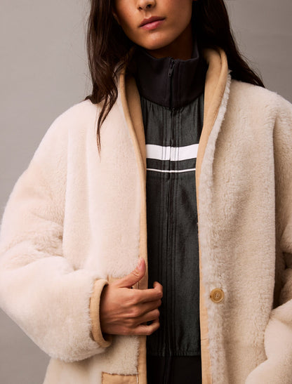 Calvin Klein Reversible Shearling Coat