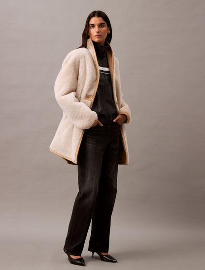 Calvin Klein Reversible Shearling Coat