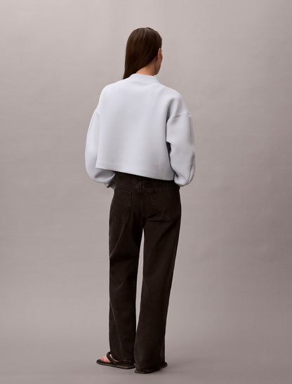 Calvin Klein Smooth Cropped Relaxed Bomber Jacket