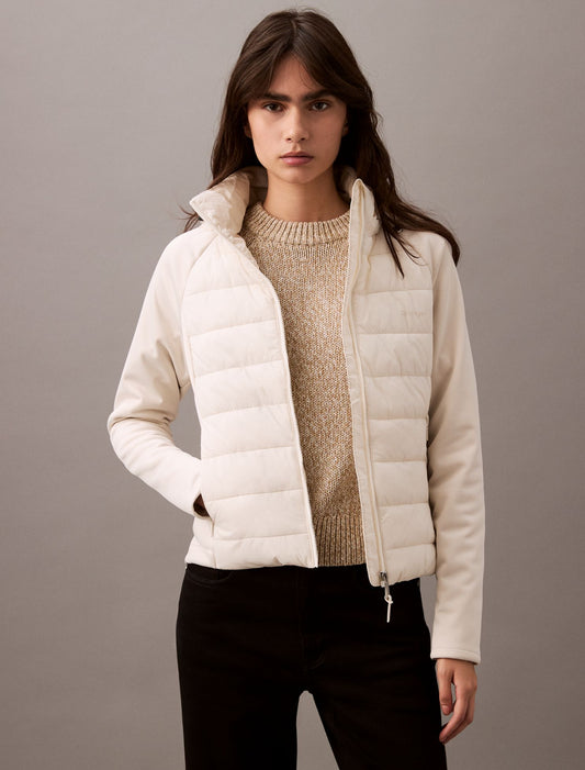 Calvin Klein Mixed Media Puffer Jacket