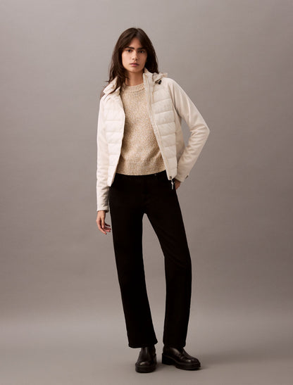 Calvin Klein Mixed Media Puffer Jacket