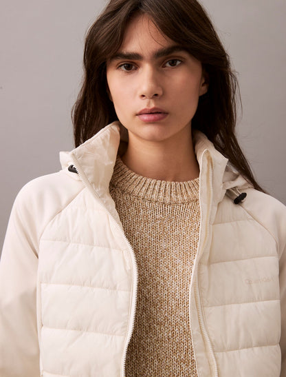 Calvin Klein Mixed Media Puffer Jacket