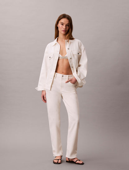 Calvin Klein Denim Cinched Belted Jacket