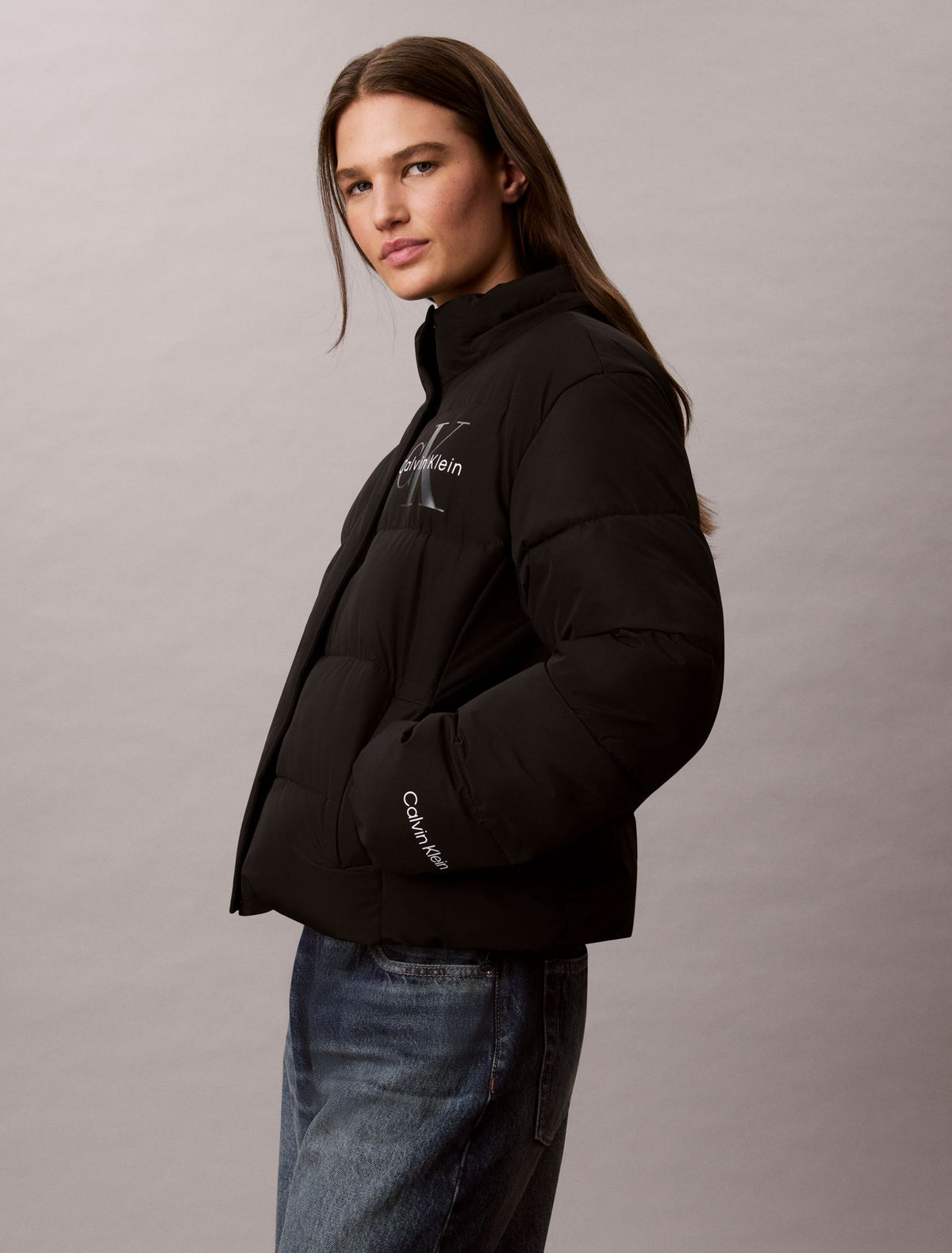 Calvin Klein Matte Monologo Puffer Jacket