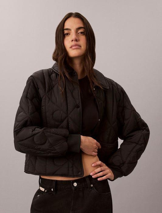 Calvin Klein Emblem Logo Nylon Quilted Liner Jacket