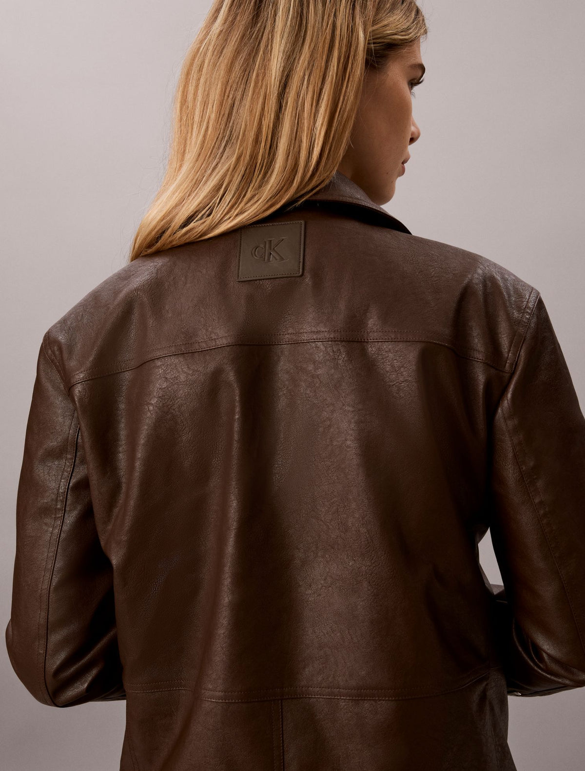 Calvin Klein Faux Leather Motorcycle Jacket