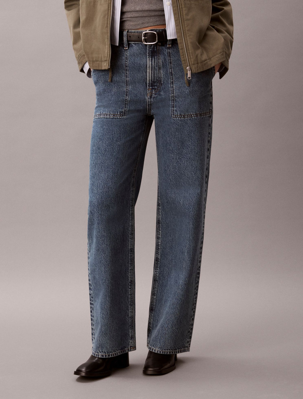 Calvin Klein High Rise Loose Utility Jeans