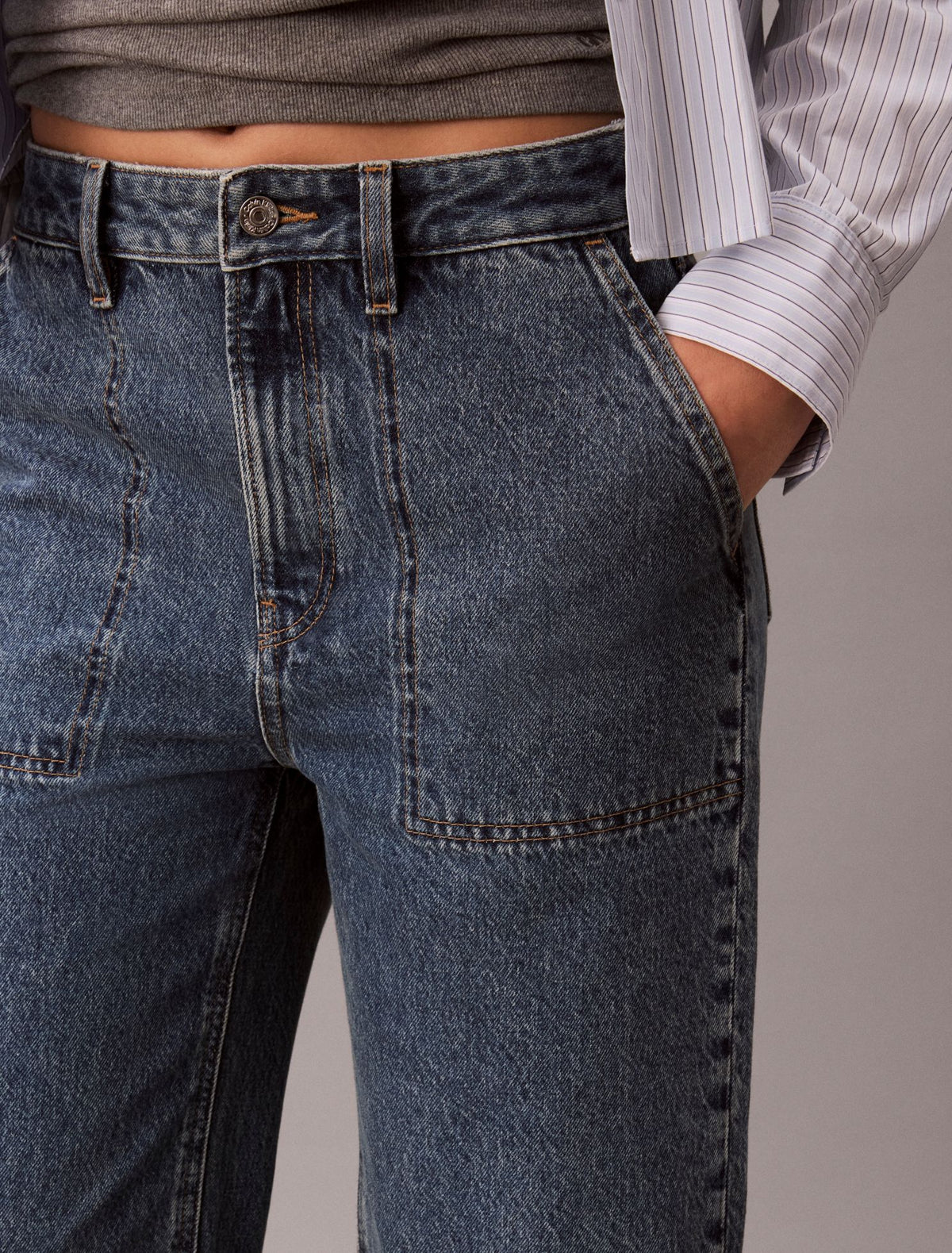 Calvin Klein High Rise Loose Utility Jeans