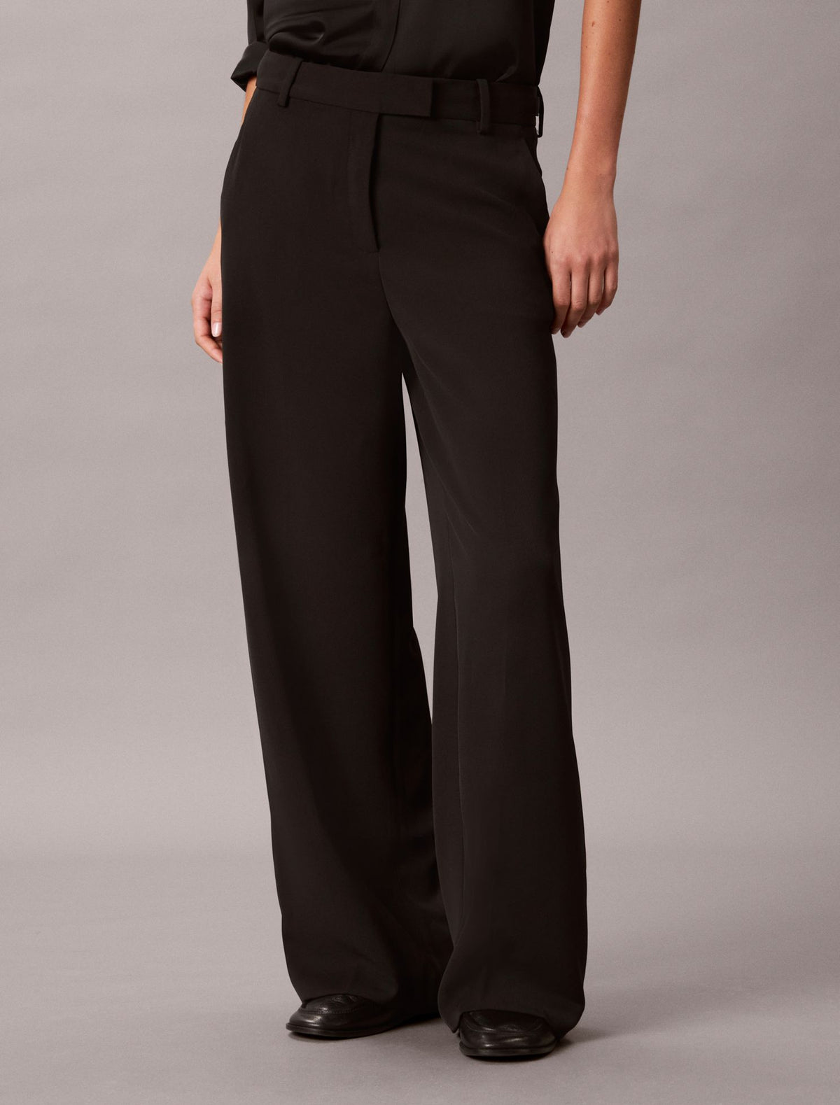 Calvin Klein Twill Wide Leg Pants