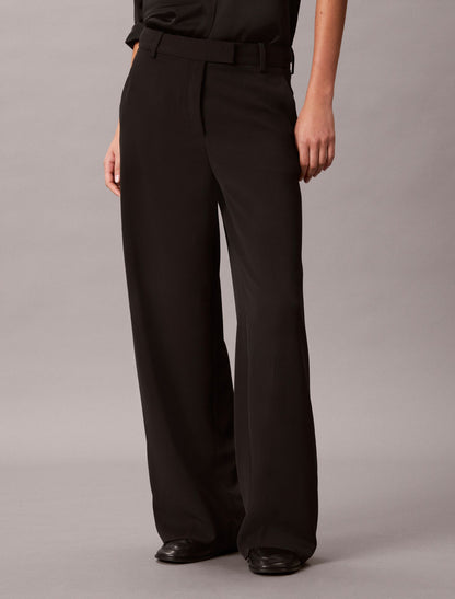 Calvin Klein Twill Wide Leg Pants