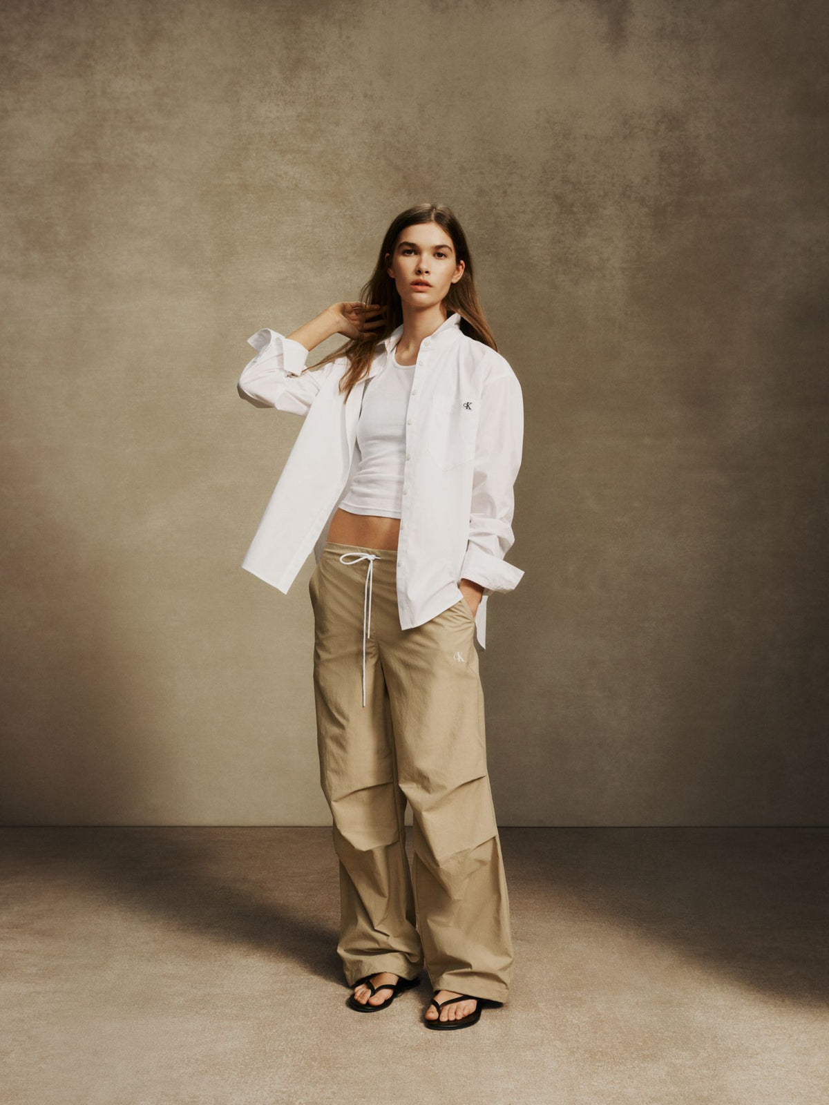 Calvin Klein Crinkle Nylon Pants