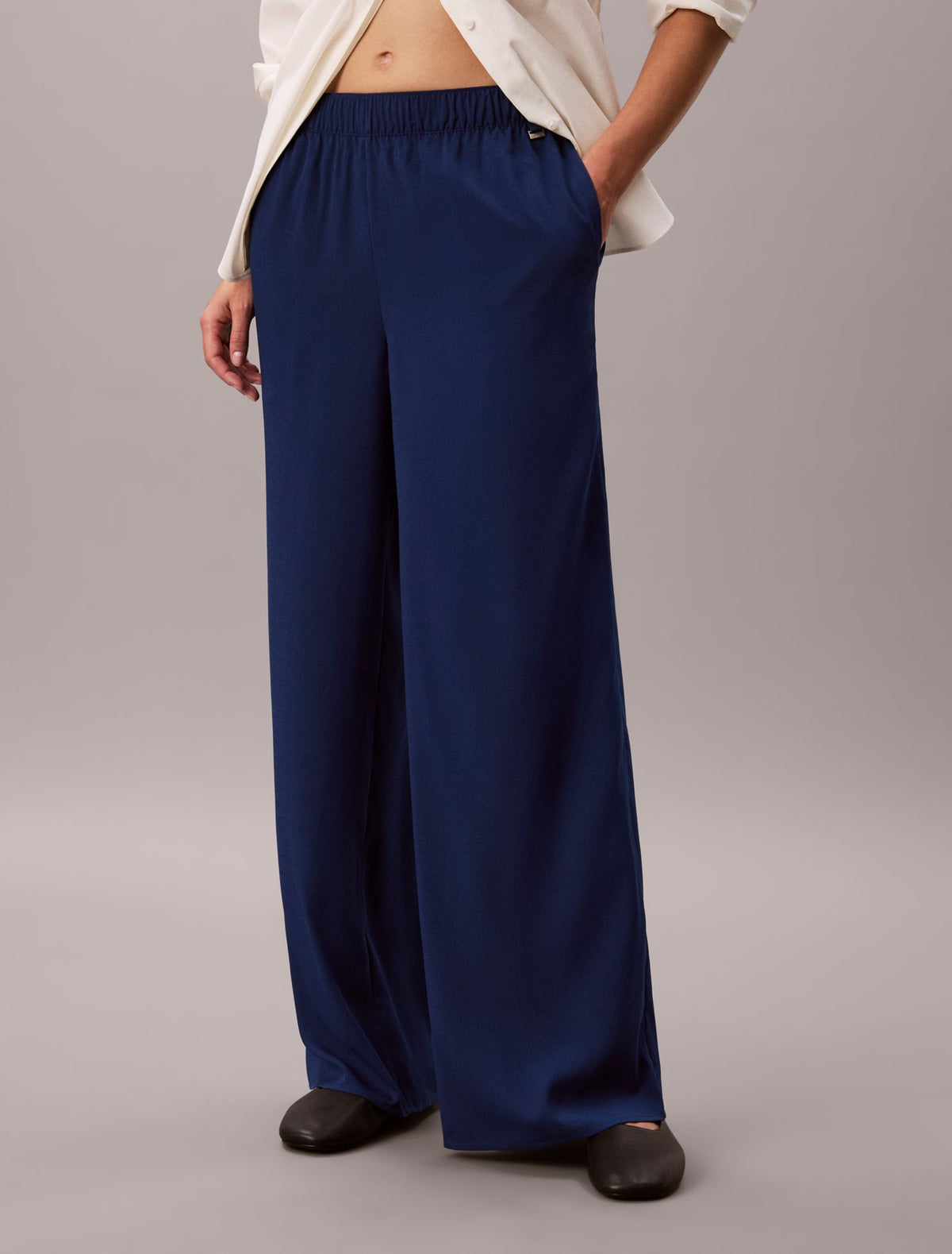 Calvin Klein Wide Leg Pull-On Pants