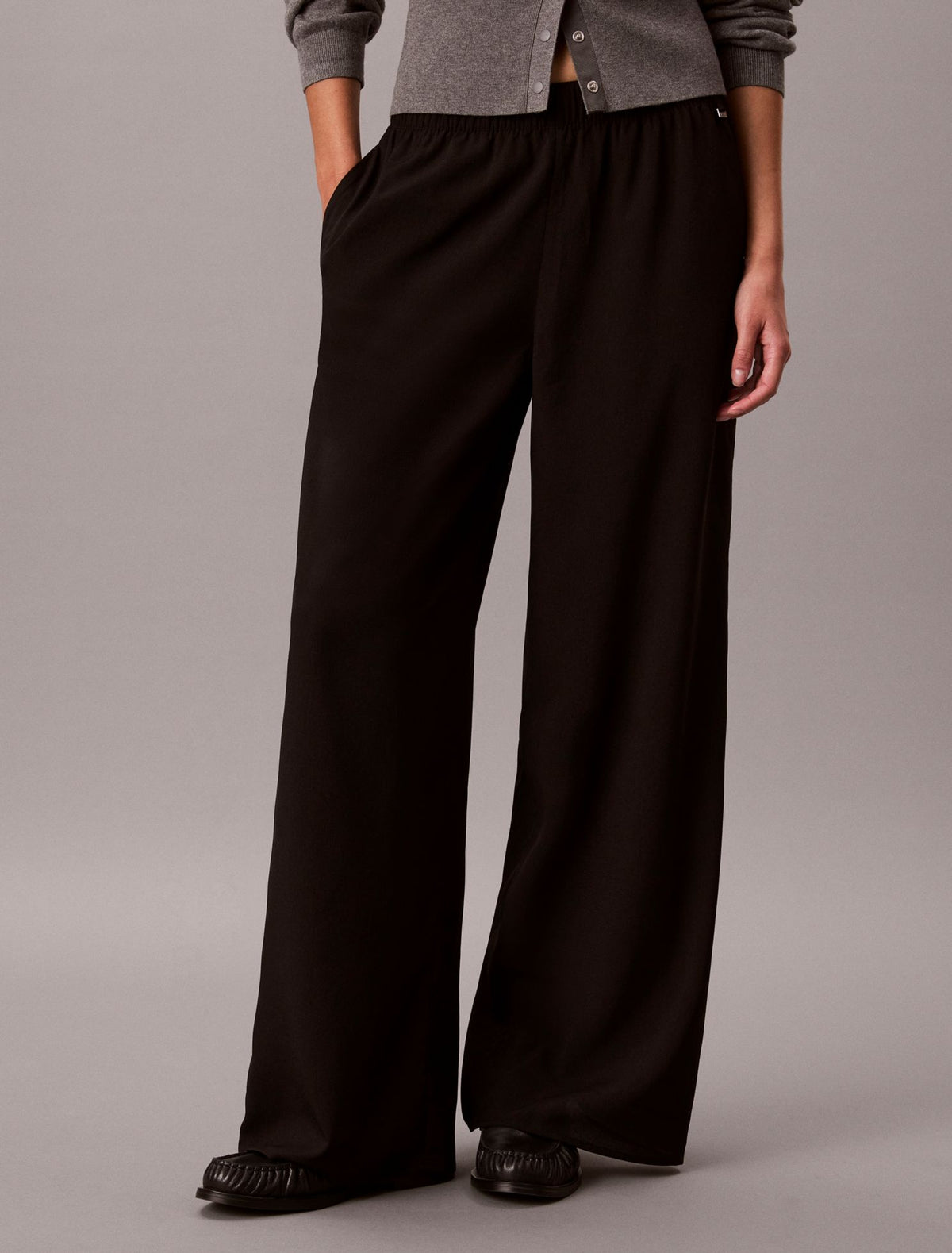 Calvin Klein Wide Leg Pull-On Pants