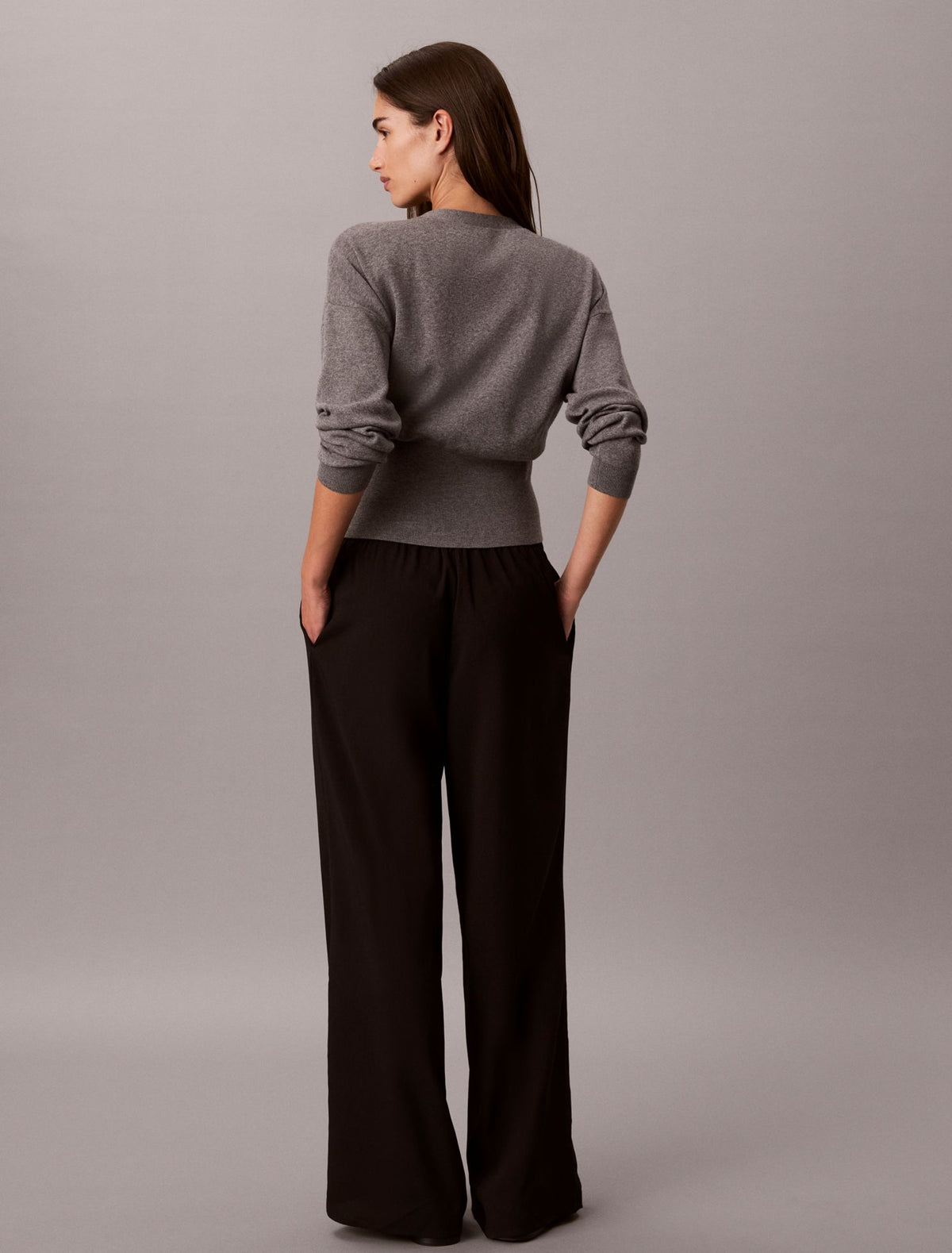 Calvin Klein Wide Leg Pull-On Pants
