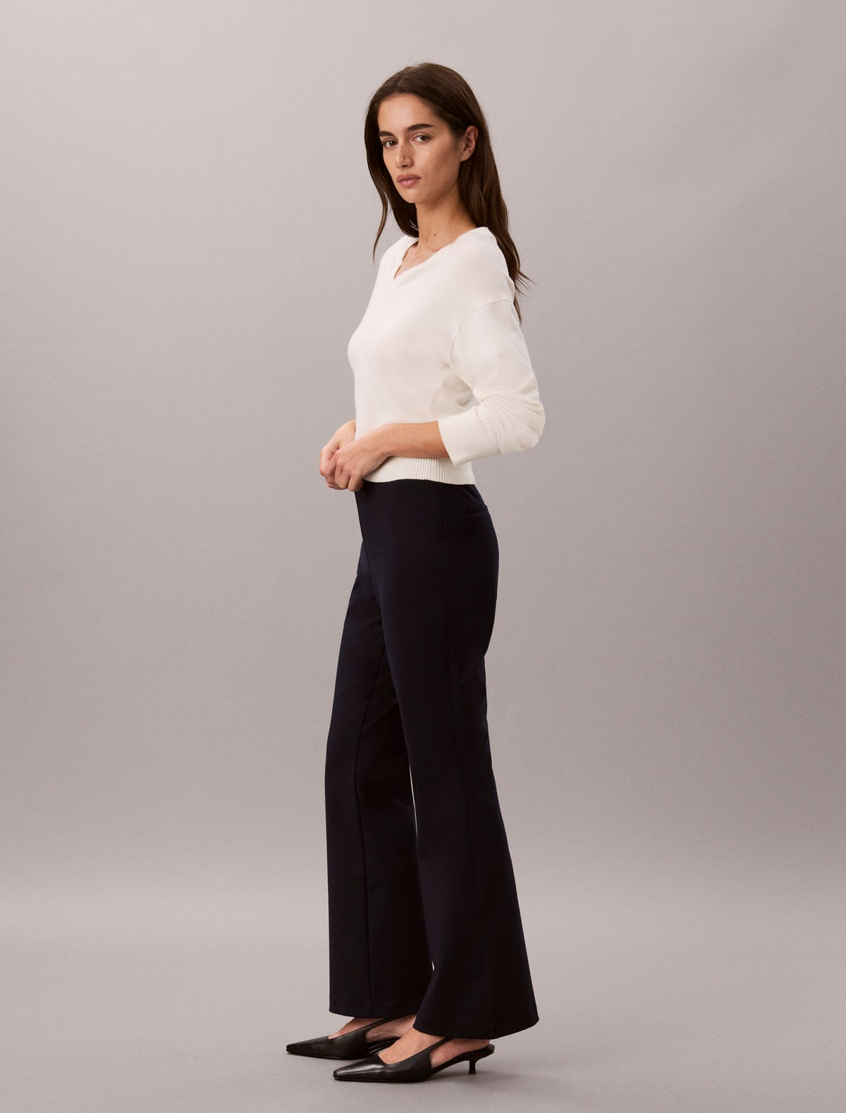 Calvin Klein Ponte Flared Pants