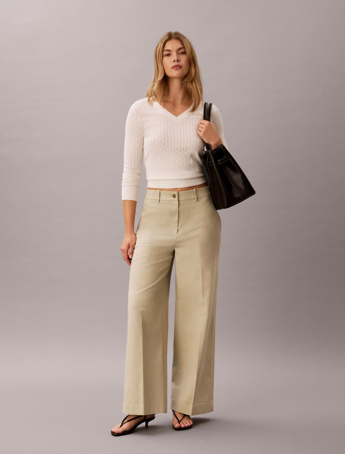 Calvin Klein Chino Wide Leg Pants