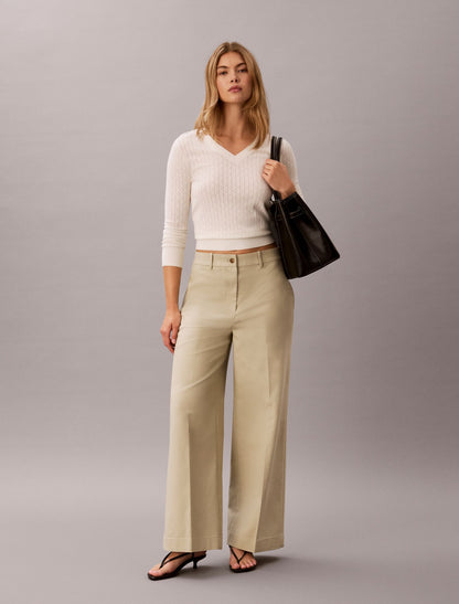 Calvin Klein Chino Wide Leg Pants
