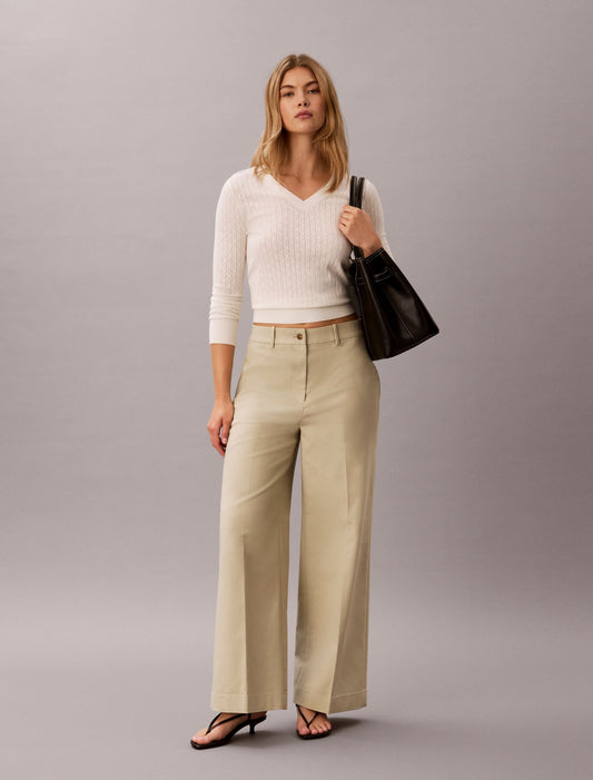 Calvin Klein Chino Wide Leg Pants