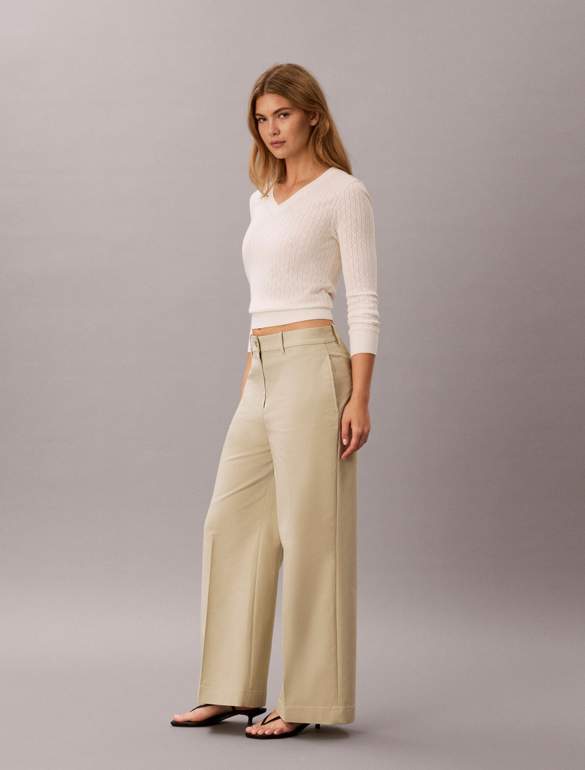 Calvin Klein Chino Wide Leg Pants