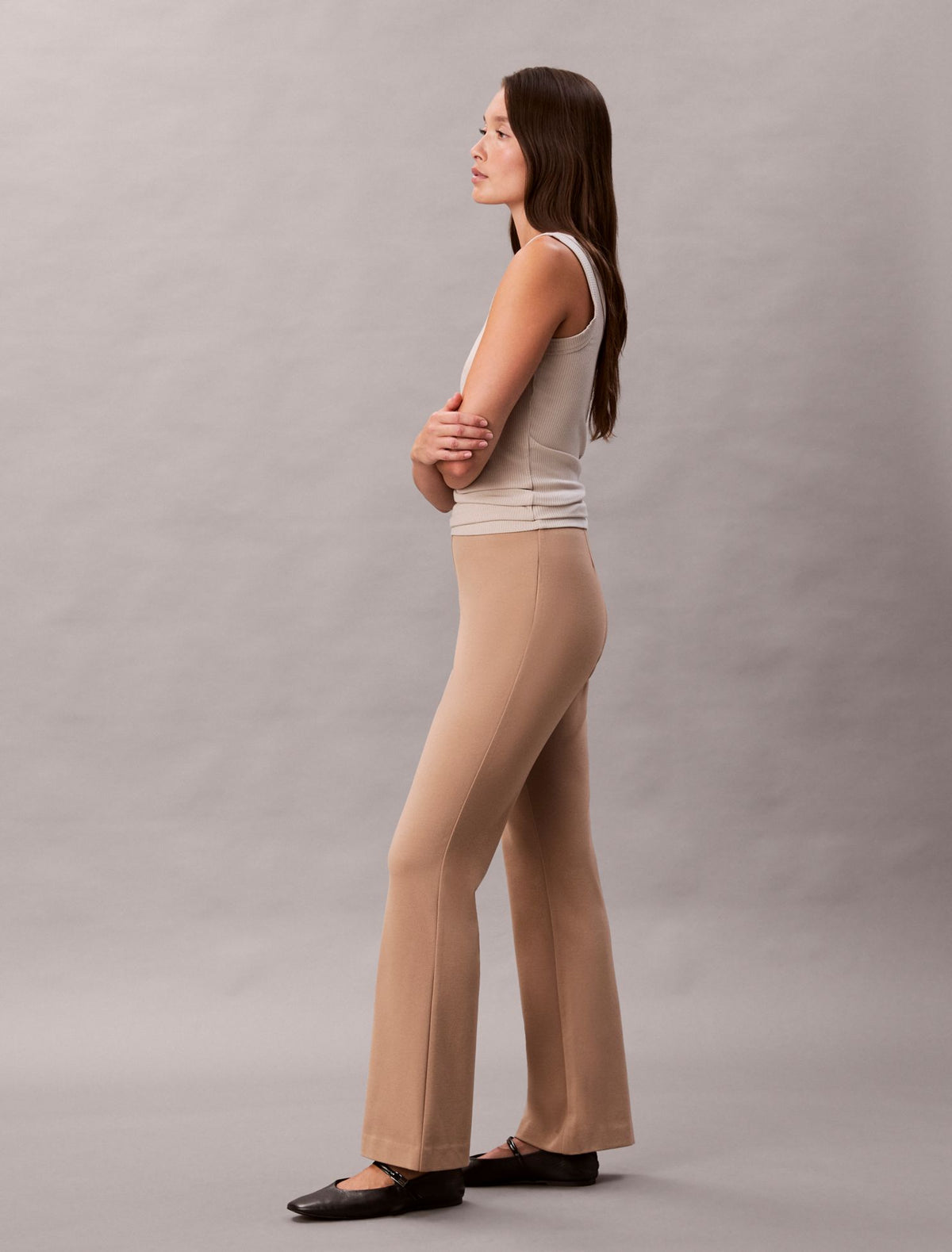 Calvin Klein Ponte Slim Flared Pants