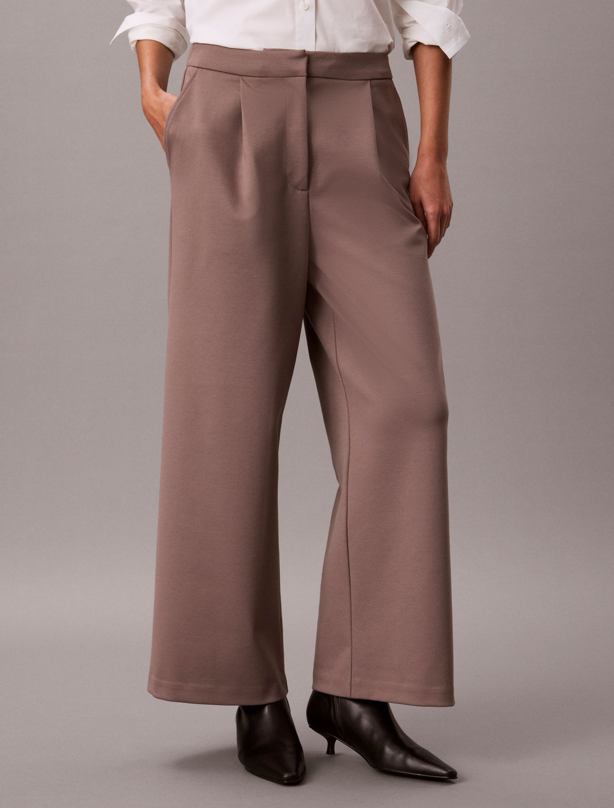 Calvin Klein Ponte Wide Leg Pants