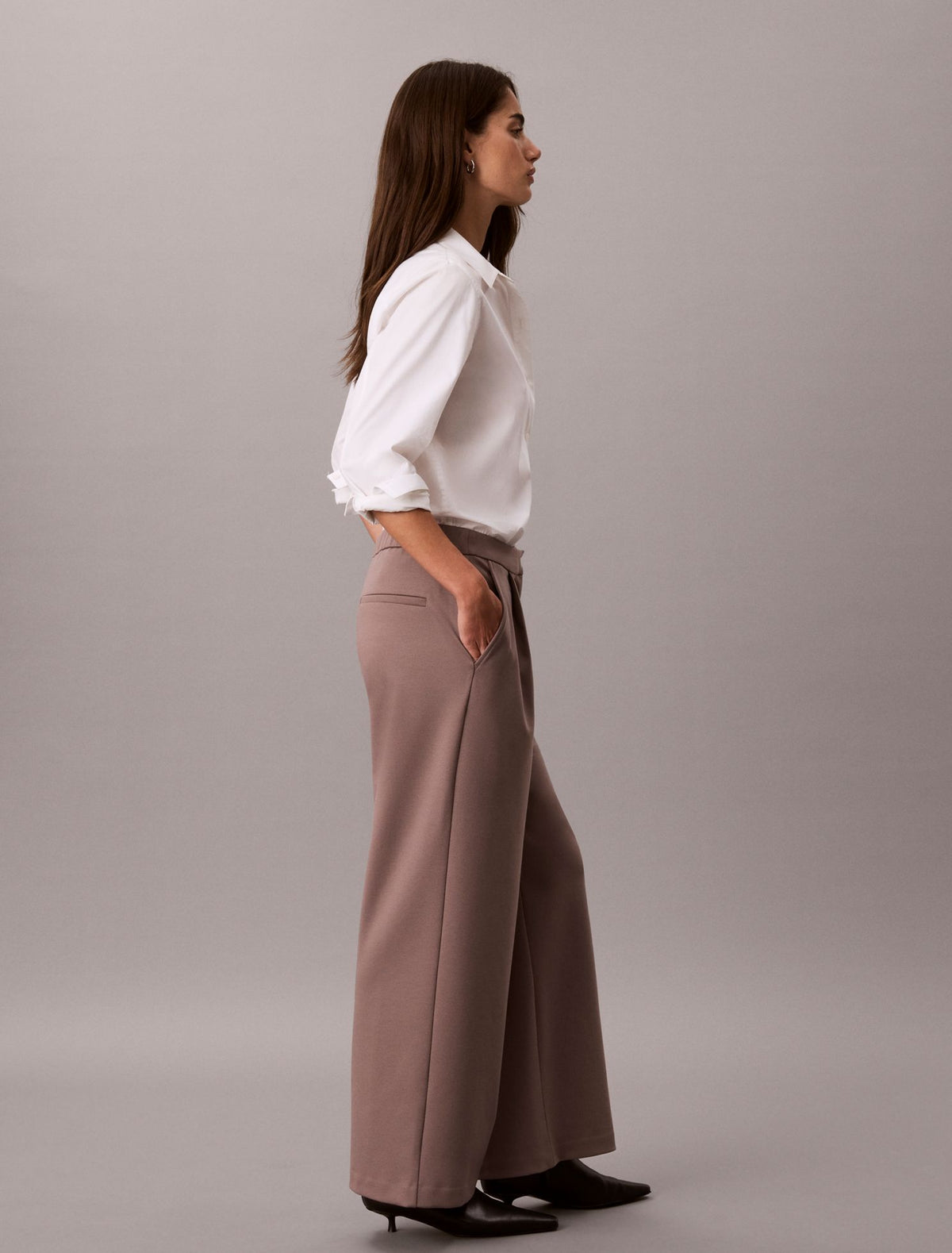 Calvin Klein Ponte Wide Leg Pants