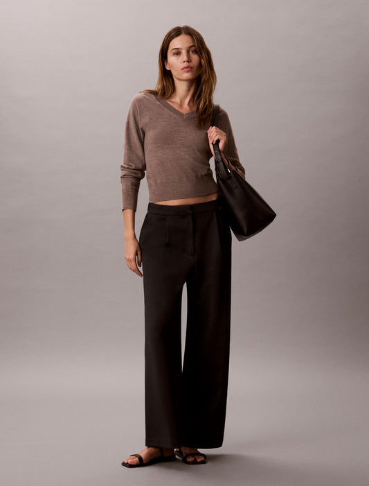Calvin Klein Ponte Wide Leg Pants