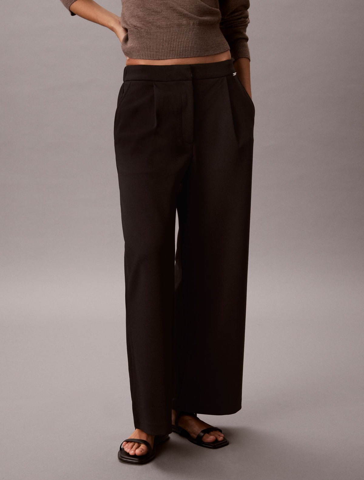 Calvin Klein Ponte Wide Leg Pants