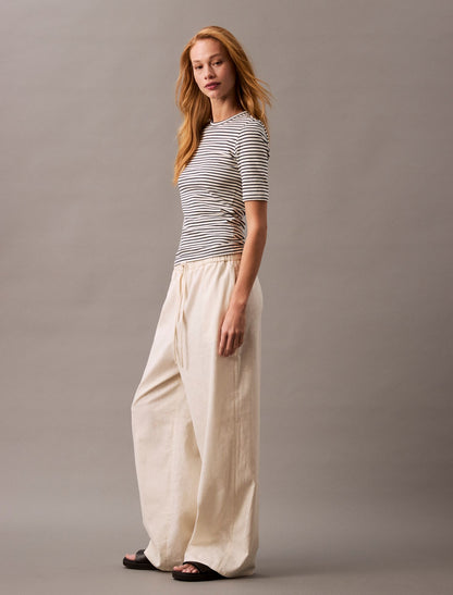 Calvin Klein Linen Cotton Drawstring Pants