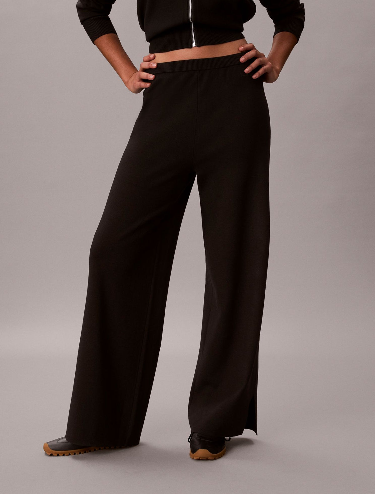 Calvin Klein Relaxed Knit Wide Leg Pants