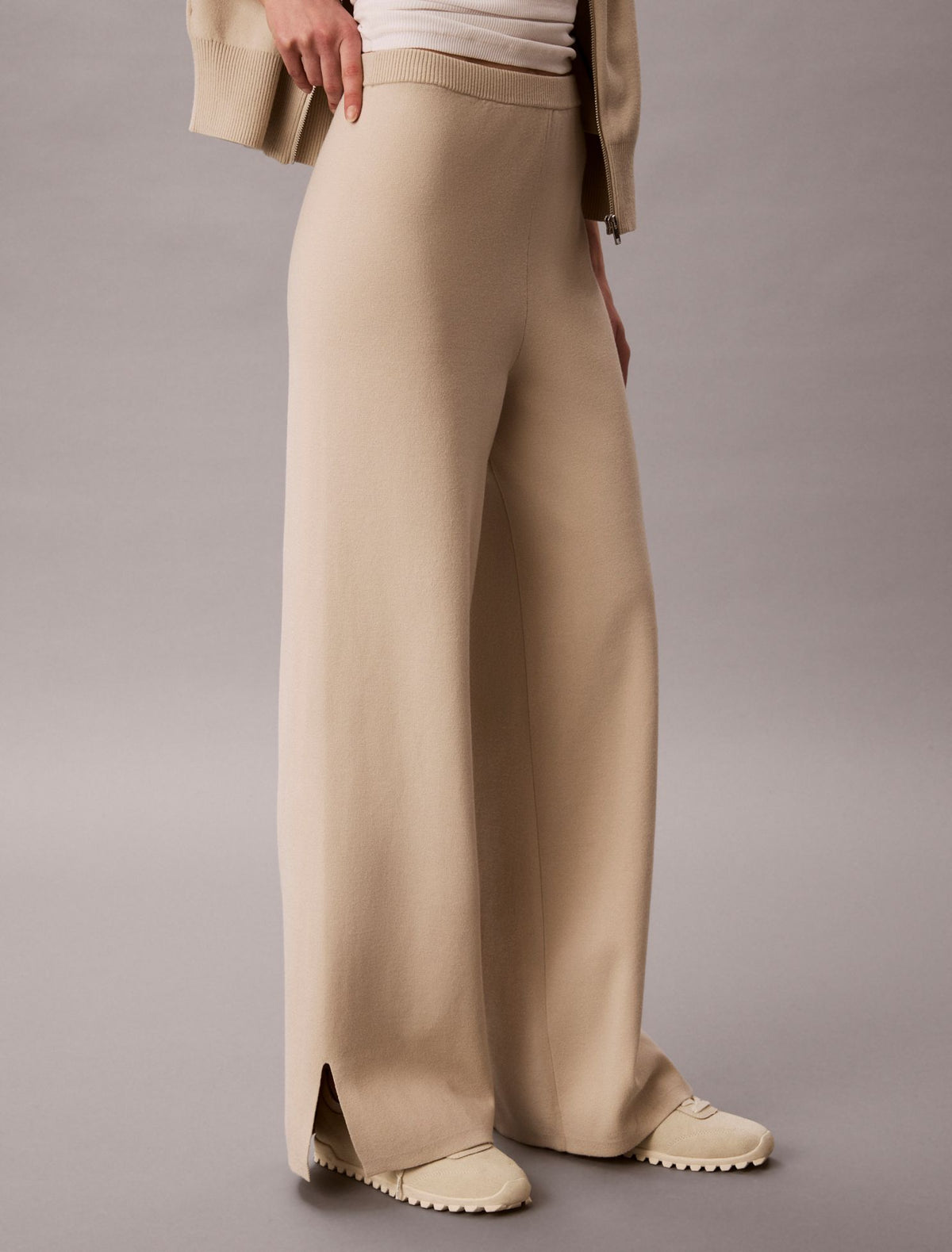 Calvin Klein Relaxed Knit Wide Leg Pants