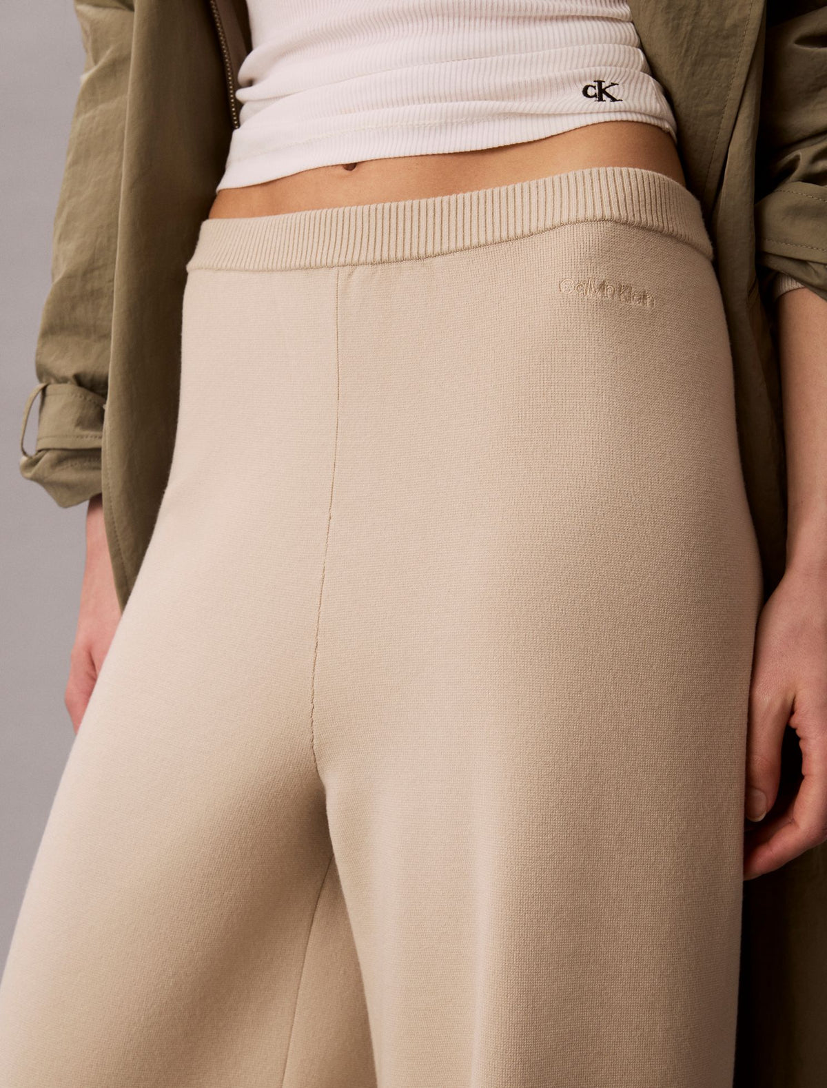 Calvin Klein Relaxed Knit Wide Leg Pants