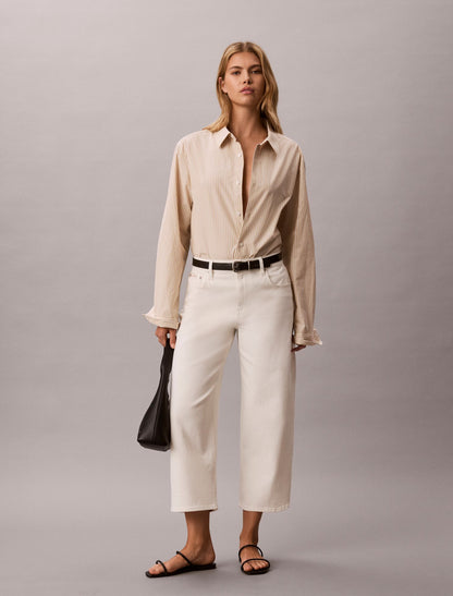 Calvin Klein Barrel Leg Cropped Pants