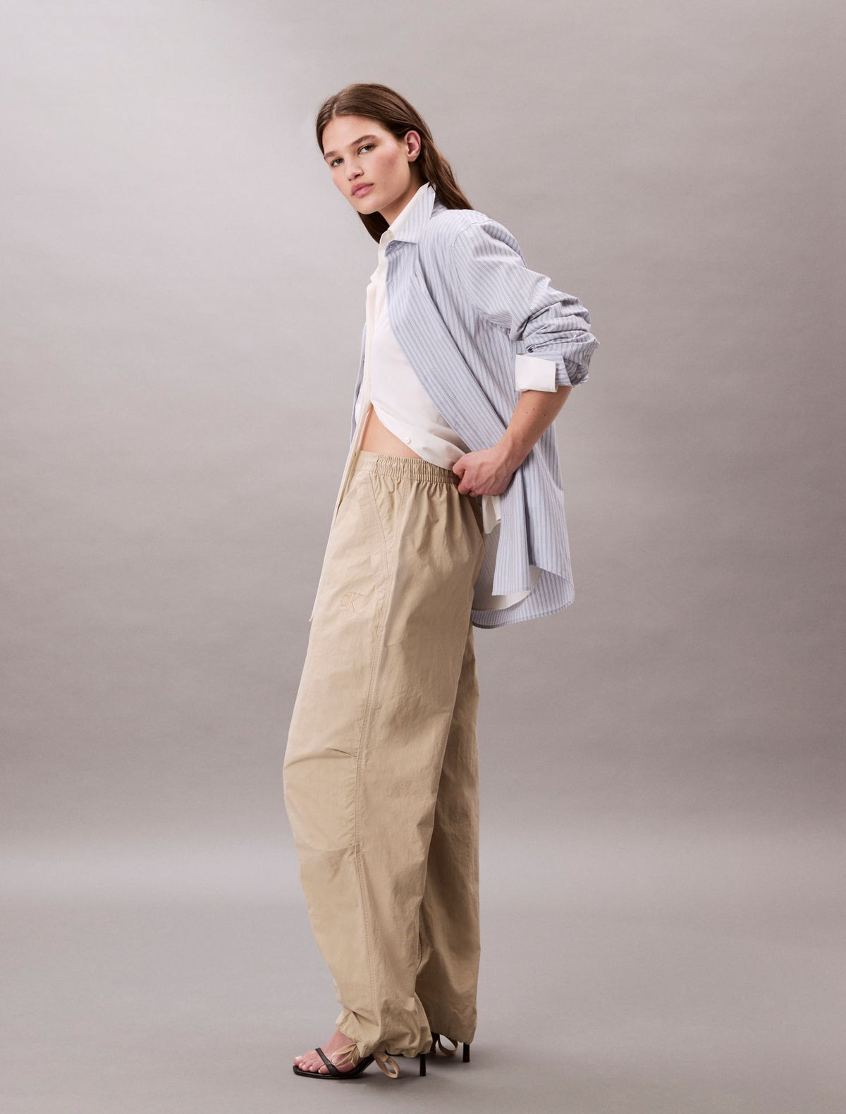 Calvin Klein Crinkle Nylon Parachute Pants