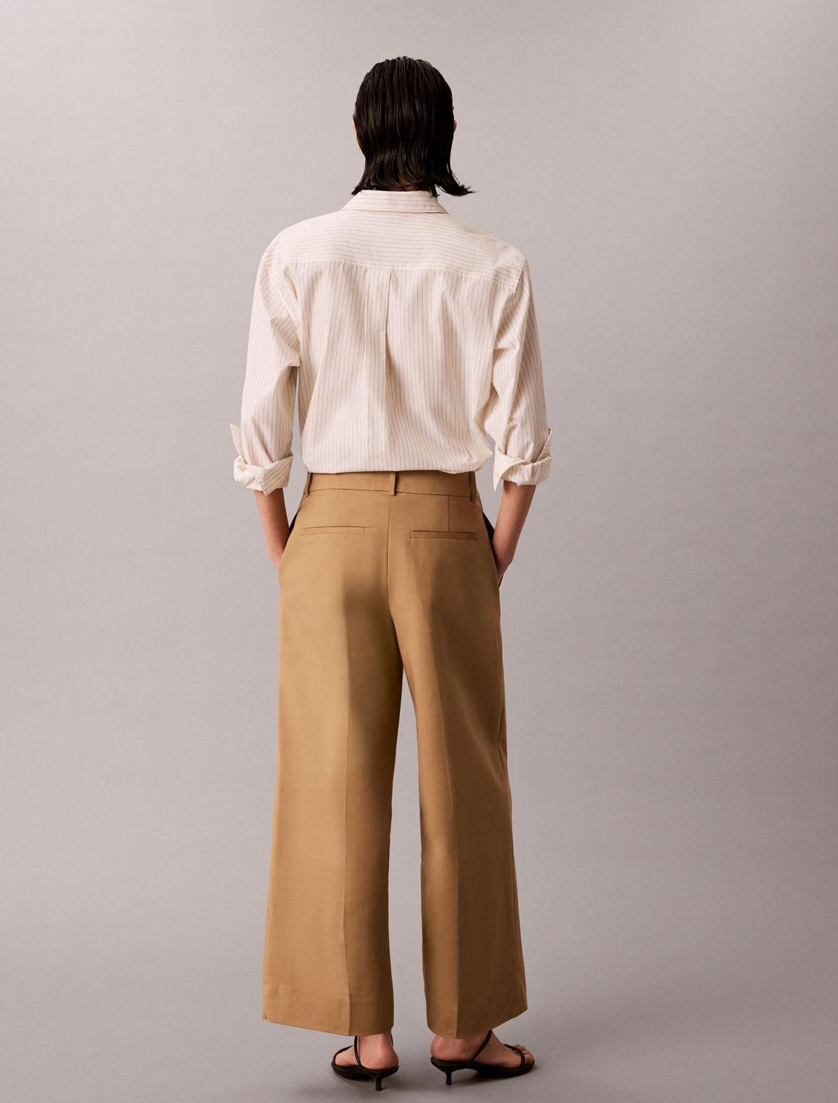 Calvin Klein Wide Leg Cropped Chino Pant