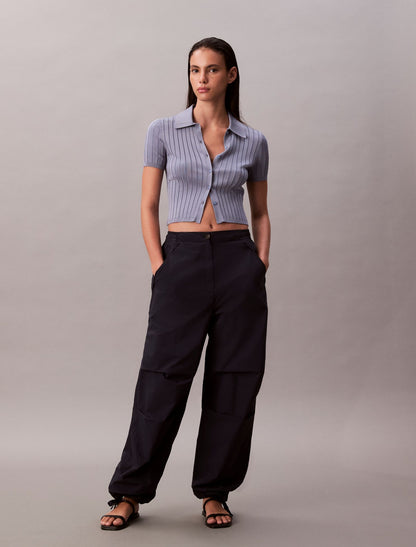 Calvin Klein Crinkle Nylon Parachute Pants