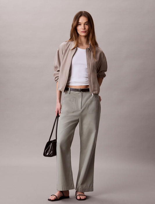 Calvin Klein Marcy Twill Wide Leg Pants