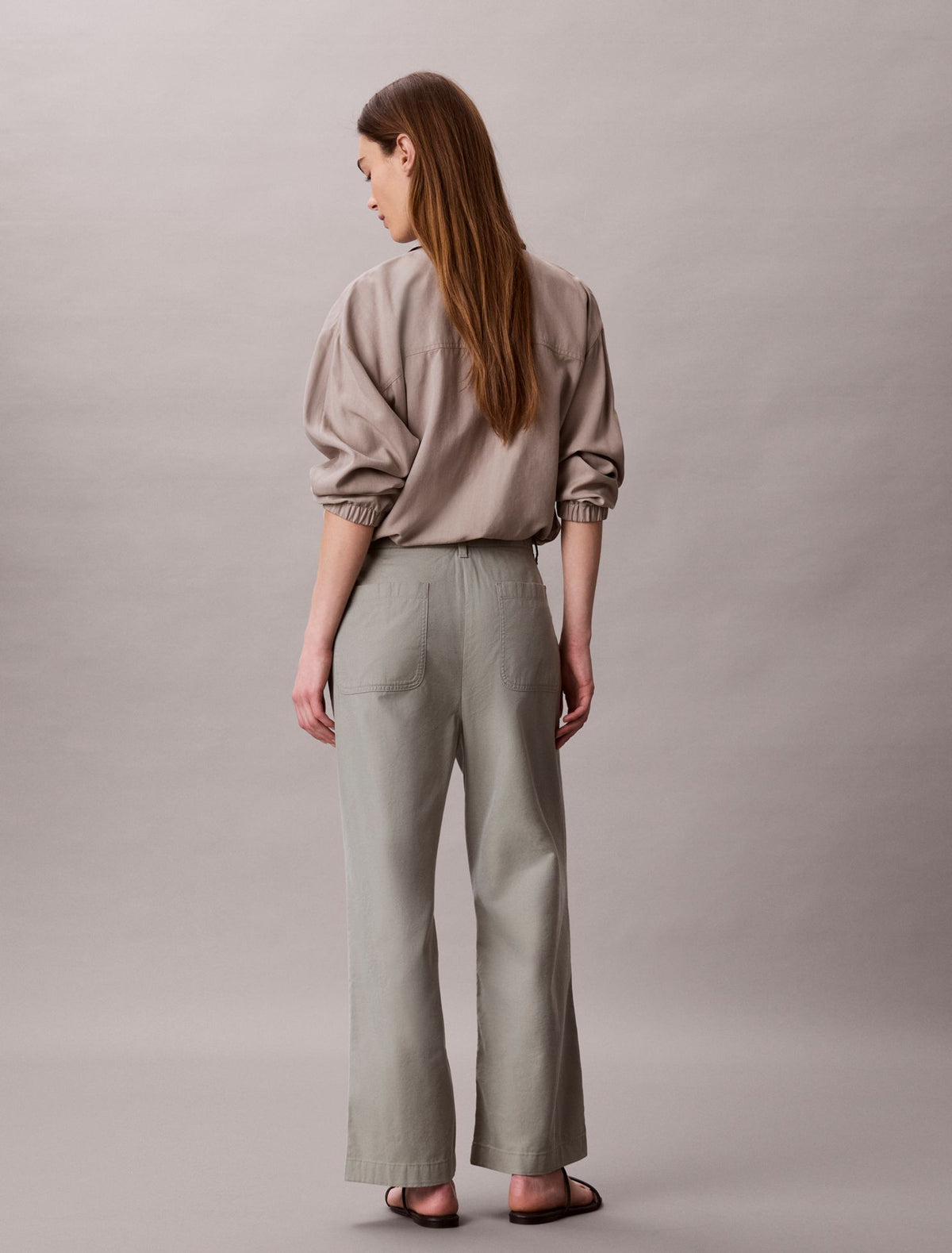 Calvin Klein Marcy Twill Wide Leg Pants