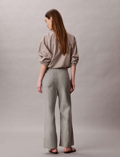 Calvin Klein Marcy Twill Wide Leg Pants