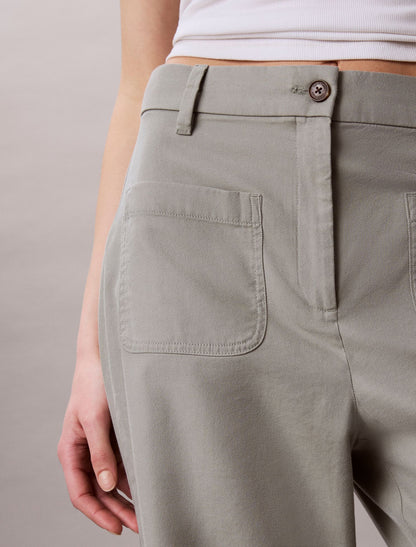Calvin Klein Marcy Twill Wide Leg Pants