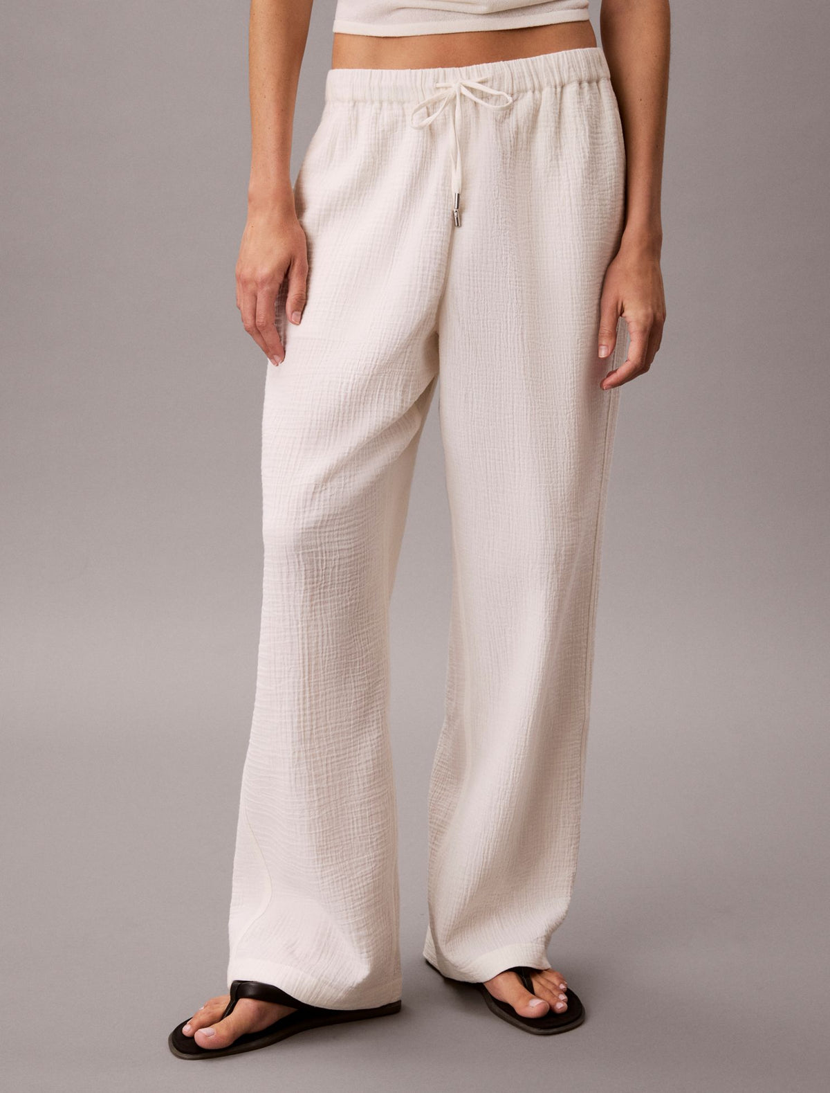 Calvin Klein Double Gauze Pull-On Pants