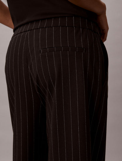 Calvin Klein Ponte Stripe Wide Leg Pants
