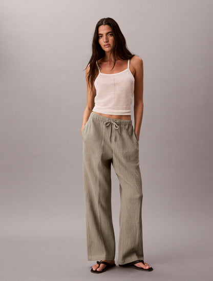 Calvin Klein Double Gauze Pull-On Pants