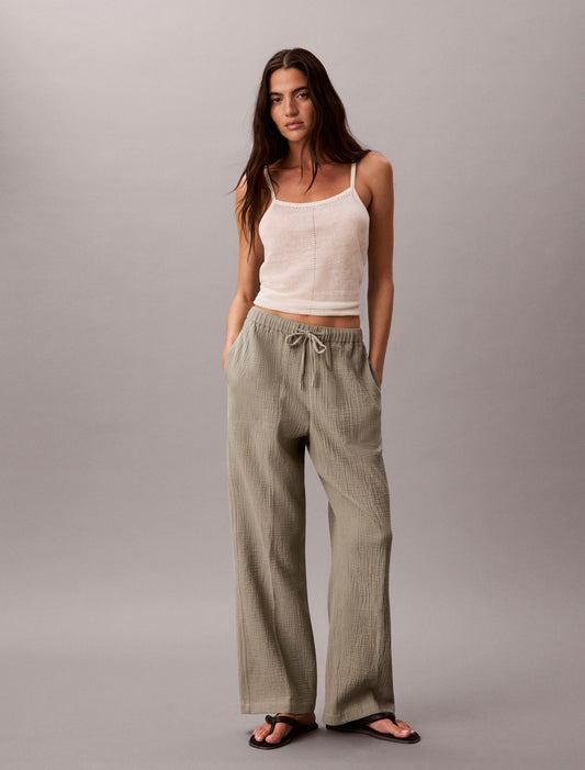 Calvin Klein Double Gauze Pull-On Pants