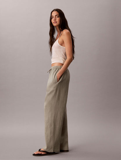Calvin Klein Double Gauze Pull-On Pants